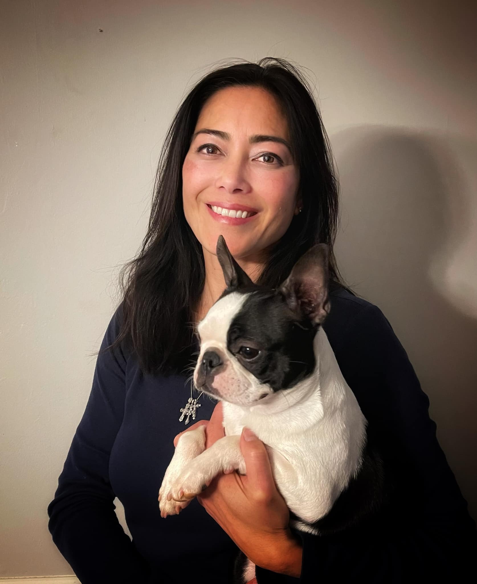 Tina Bradley with Boston Terrier